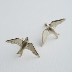 Alex Monroe Flying Swallow Stud Earrings