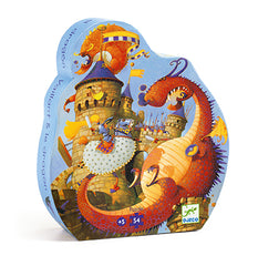 Djeco Silhouette Puzzle - Knight & Dragon