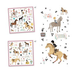 Djeco Paper Stickers - Horses