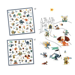 Djeco Paper Stickers - Knights