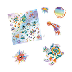 Djeco Textured Stickers - Intergalactic