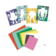 Djeco Relief Collage Monsters Gallery