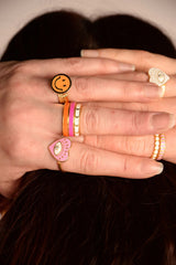 My Doris Enamel Stacking Rings - Large
