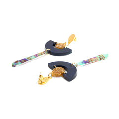 Toolally Daphnes Earrings - Blue Pearl