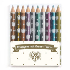 Djeco 10 Mini Metallic Colouring Pencils