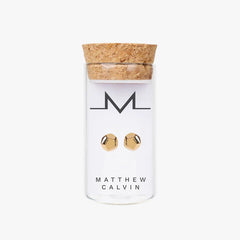 Matthew Calvin Dodecahedron Studs - Gold