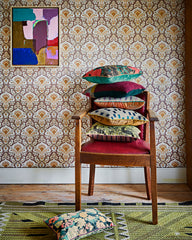 Doris for HKliving Stitched Floral Cushion