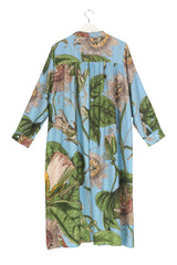 One Hundred Stars Passion Flower Pale Sky Duster Coat