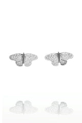 Amanda Coleman Silver Butterfly Stud Earrings