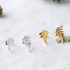 Amanda Coleman Gold Fern Studs
