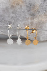 Amanda Coleman Gold Sun Mini Hoop Earrings