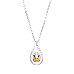 Estella Bartlett Avocado Necklace - Silver Plated