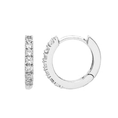 Estella Bartlett Pave Hoop Earrings Silver