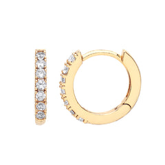 Estella Bartlett Pave Hoop Earrings Gold Plated