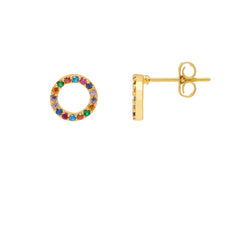 Estella Bartlett Multi CZ Circle Earrings