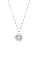 Estella Bartlett Full Sunburst Necklace Silver Plated