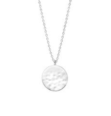 Estella Bartlett Disc Pendant Necklace Silver Plated