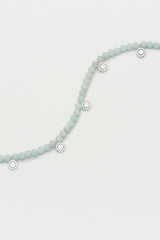 Estella Bartlett Amazonite Charm Anklet - Silver