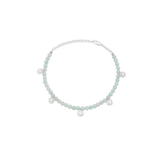 Estella Bartlett Amazonite Charm Anklet - Silver