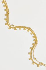 Estella Bartlett Heart and Bead Chain Double Bracelet