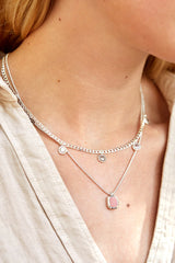 Estella Bartlett Multi Sun Charm Necklace - Silver