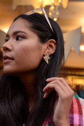 My Doris Beaded Lightning Stud Earrings - Rainbow