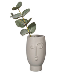 Sass & Belle Mini Face Vase Matt Grey