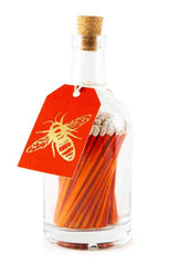 Archivist Luxury Glass Bottle Matches - Gold Bee