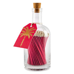 Archivist Luxury Glass Bottle Matches - Pink Palm