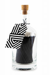Archivist Luxury Glass Bottle Matches - Geometric Black