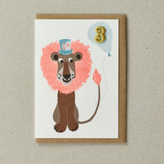 Petra Boase Age 3 Lion Card