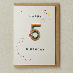 Petra Boase Age 5 Rainbow Patch Card