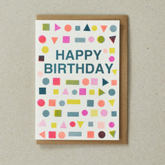 Petra Boase - Happy Birthday Riso Shapes Card