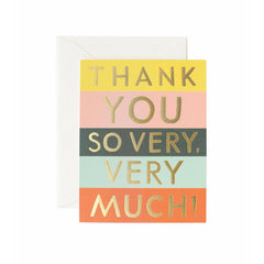 Rifle Paper Colour Block Thank You Card