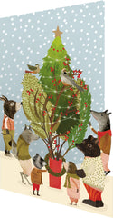 Roger la Borde Lasercut Christmas Card - Christmas Procession