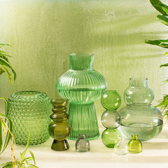 Sass & Belle - Green Glass Bobble Vase