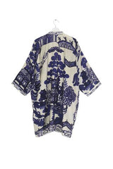 One Hundred Stars Giant Willow Blue Collar Kimono