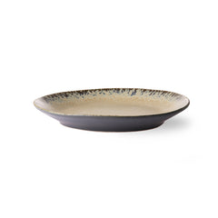HKliving 70's Ceramic Side Plates Bark - Set of 2