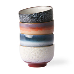 HKliving 70's Ceramics Noodle Bowls - Set of 4