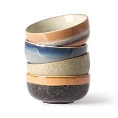 HKliving 70's Ceramics Tapas Bowls - Set of 4