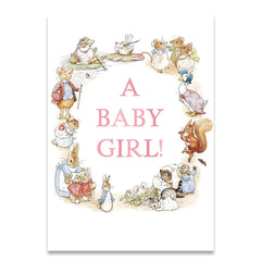 Beatrix Potter Baby Girl Card
