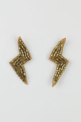 My Doris Beaded Lightning Stud Earrings - Gold