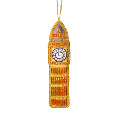 Sass & Belle London Big Ben Embroidery Christmas Tree Decoration
