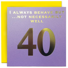 40th - Birthday Card - Susan O’Hanlon