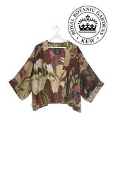 One Hundred Stars Iris Burgundy Kimono