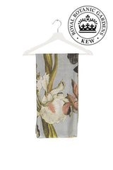 One Hundred Stars Iris Grey Silk Square Scarf