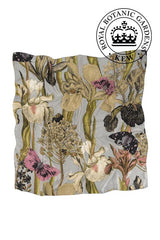 One Hundred Stars Iris Grey Silk Square Scarf
