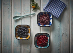 Kapka A Little Colour Square Turquoise Enamel Meze Plate