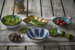 Kapka A Little Colour Turquoise Enamel Salad Bowl