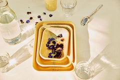Kapka Flow Fest Big Yellow Enamel Meze Plate